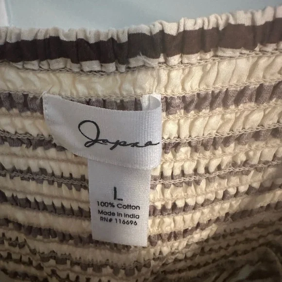 Japna Chocolate and Cream Striped Maxi Dress - Picture 2 of 4